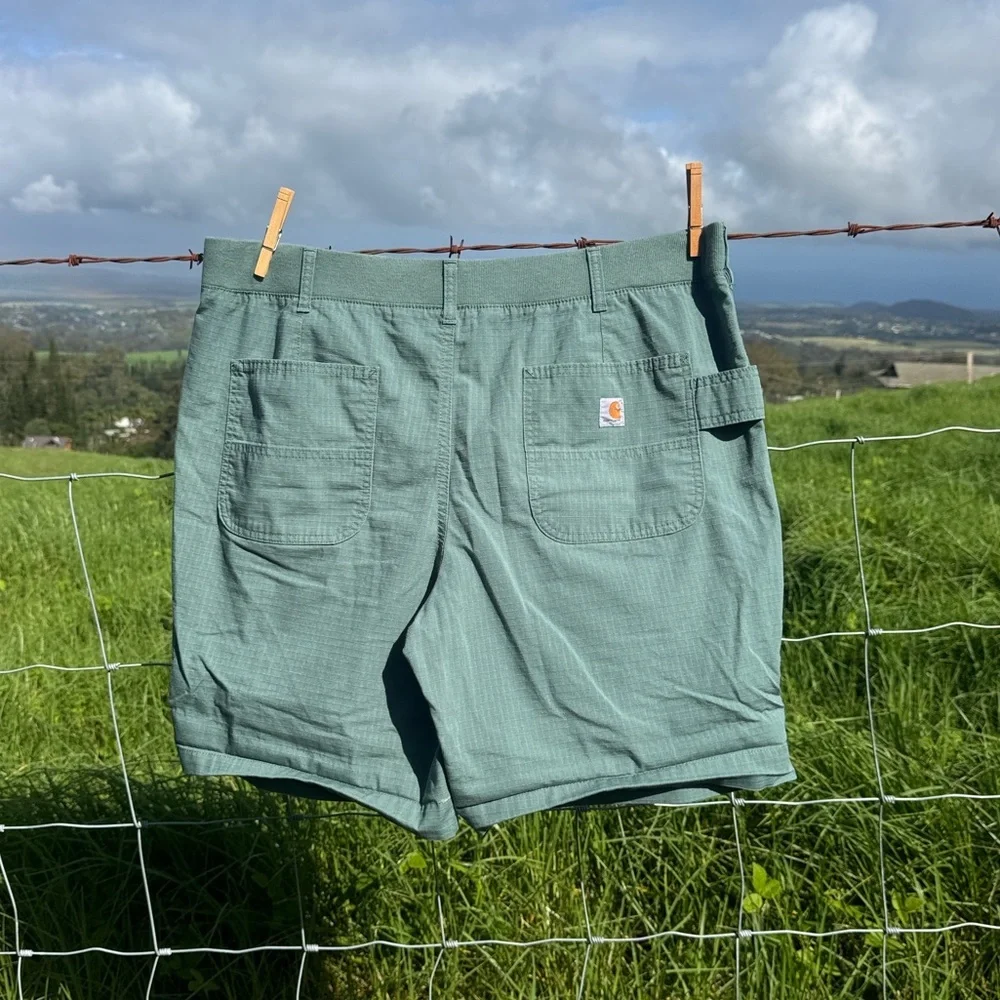 Carhartt original fit green painter Utility Shorts 18